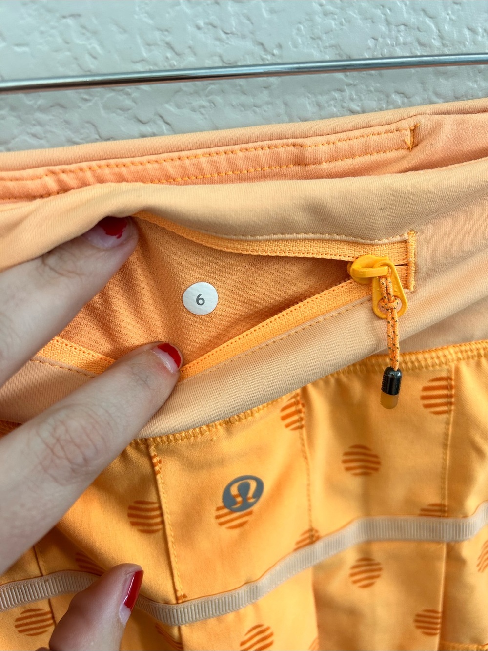Lululemon Pace Setter Skort *Stripe Dot Creamsicle Pop - Picture 4 of 10